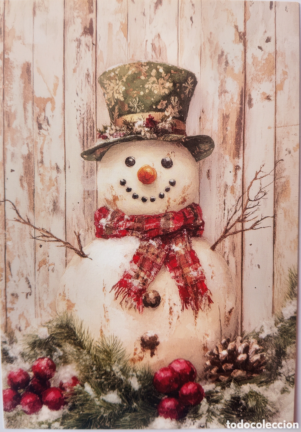 Postales: POSTAL NAVIDAD - MU&Ntilde;ECO DE NIEVE - ESTILO ANTIGUO