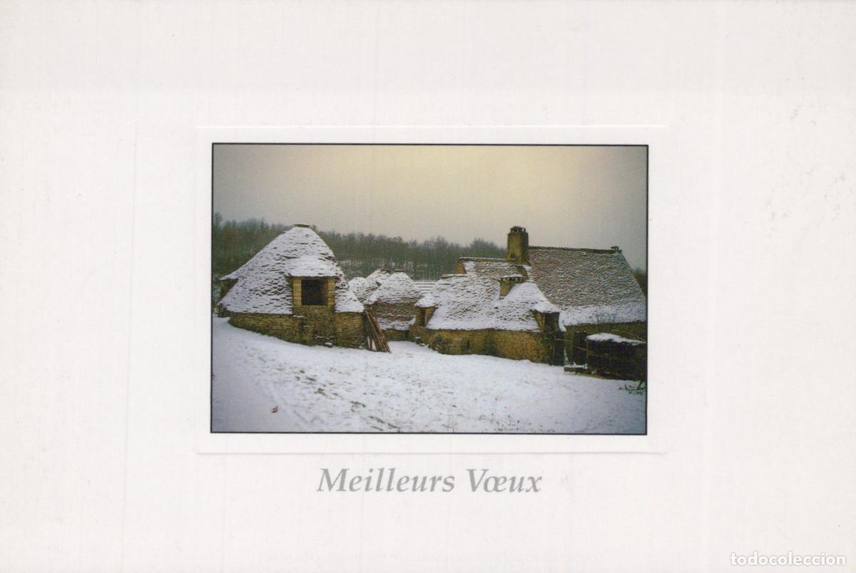 Postales: France Maisons Traditionnelles Toits Lauzes Neige V&oelig;ux No&euml;l Unposted *YAB053