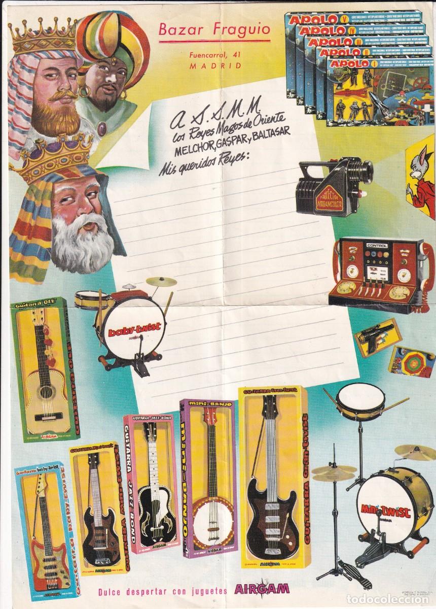Postales: CARTA PARA LOS REYES MAGOS , DEL BAZAR FRAGIO, MADRID. AIRGAM JUGUETES