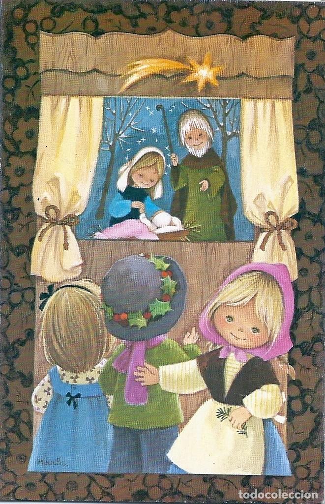 Postkarten: 0958K - EDICIONES ORTIZ X190 - DIPTICA 13X8,5 CM - IMPR. 1975 - ILUSTRA MARIA