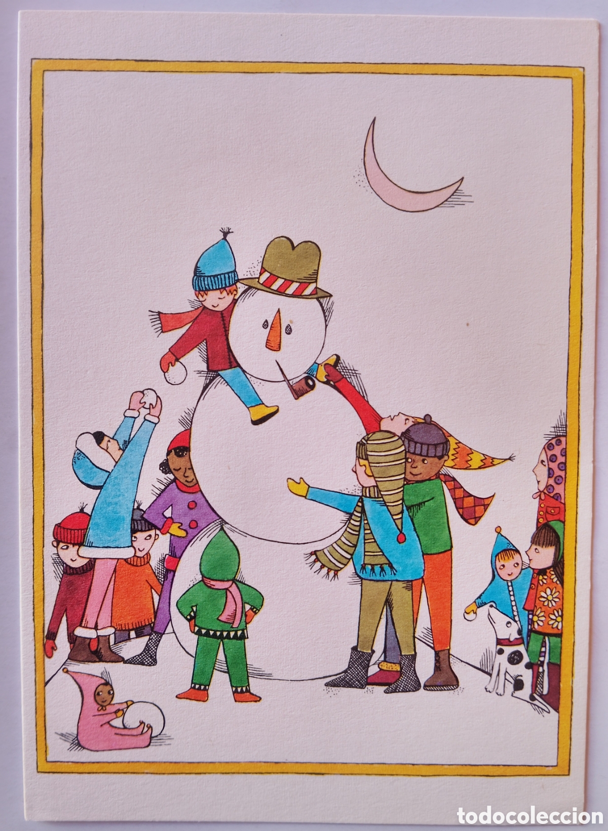 Postales: FELICITACI&Oacute;N NAVIDAD - UNICEF - MU&Ntilde;ECO DE NIEVE NI&Ntilde;OS