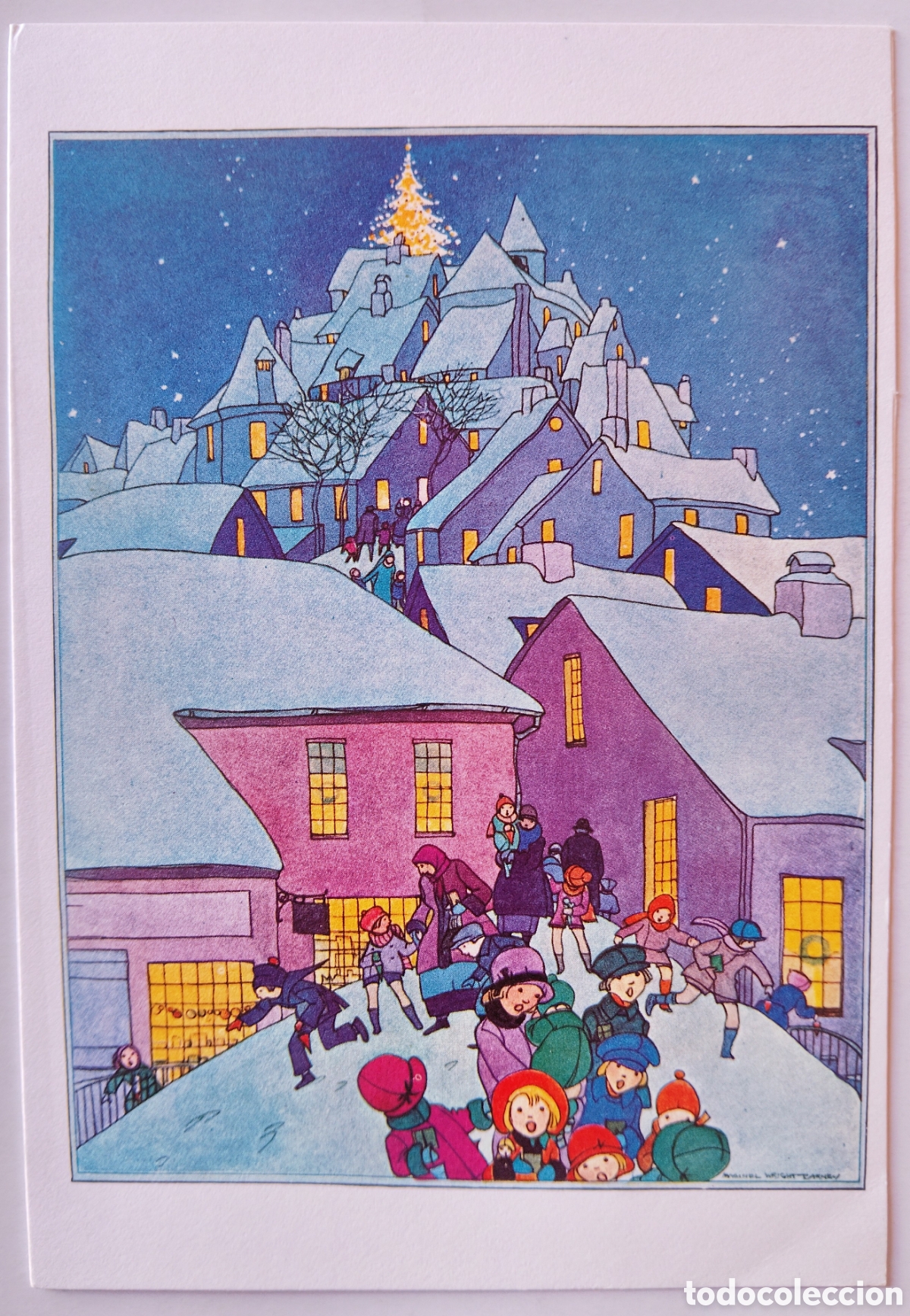 Postales: FELICITACI&Oacute;N NAVIDAD - UNICEF - NI&Ntilde;OS PAISAJE NEVADO