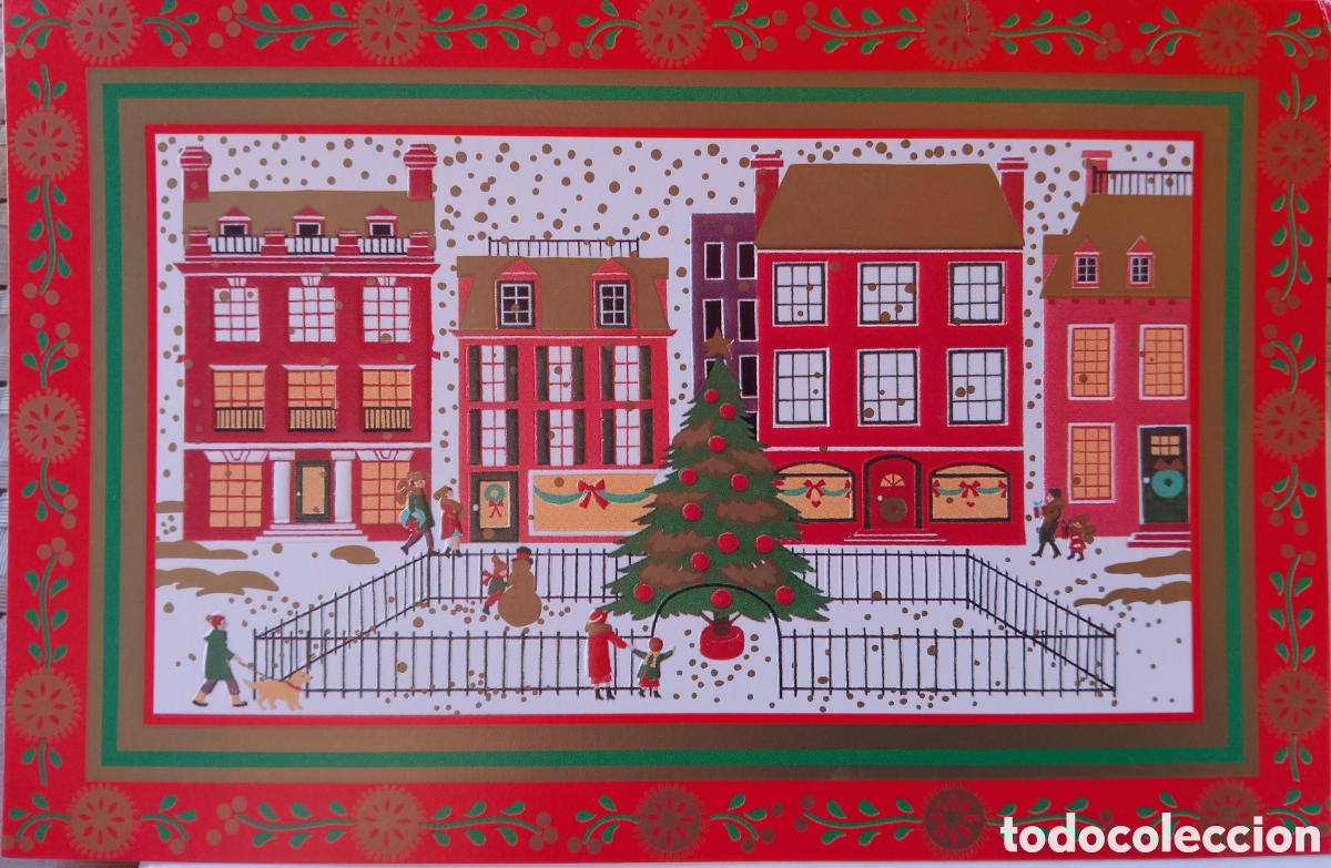 Postales: FELICITACI&Oacute;N NAVIDAD RELIEVE - EDICIONES AMERICAN GREETINGS - PAISAJE NEVADO