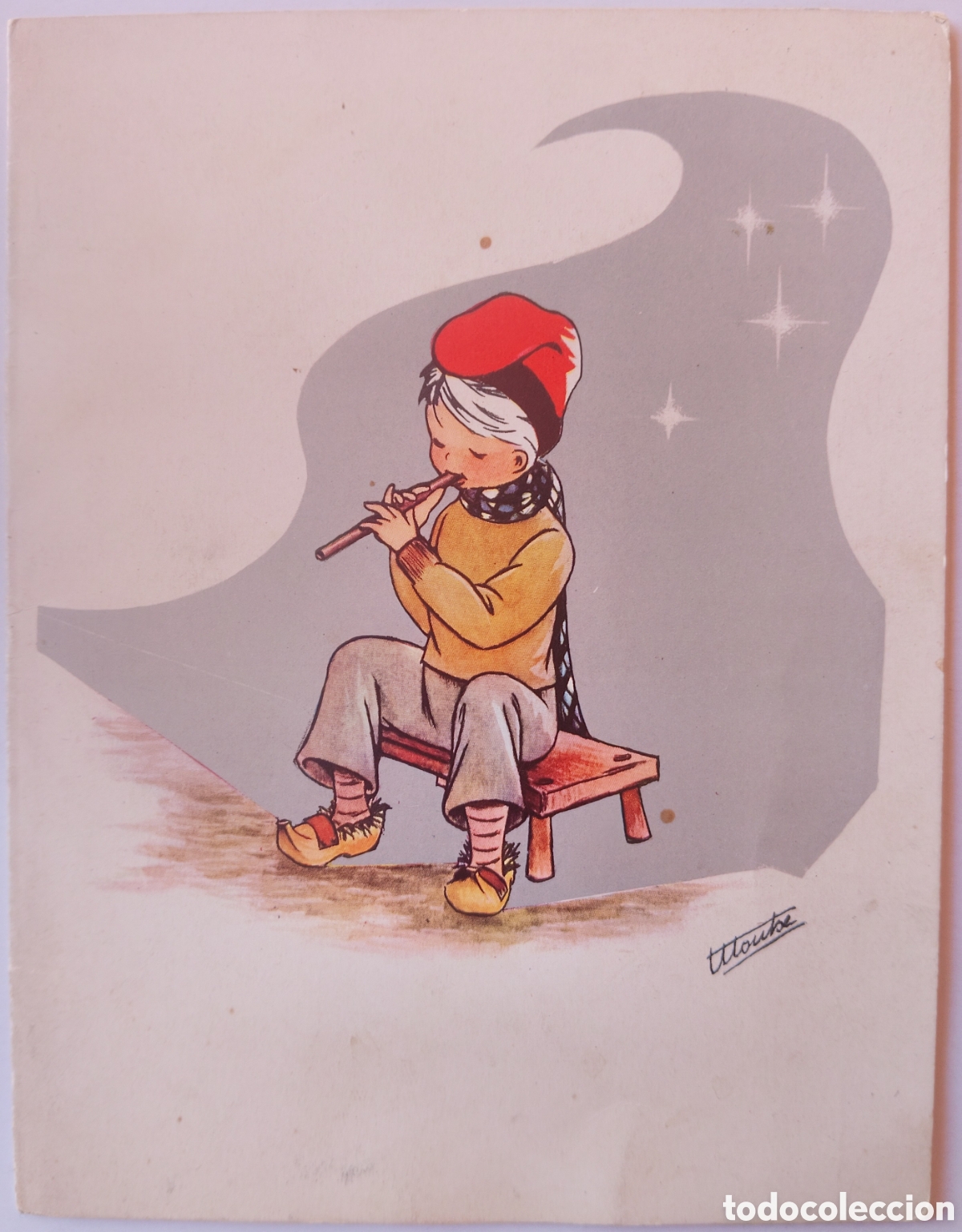 Postales: FELICITACI&Oacute;N NAVIDAD ANTIGUA - MONTSE - TRADIC. CATALANA - NI&Ntilde;O BARRETINA