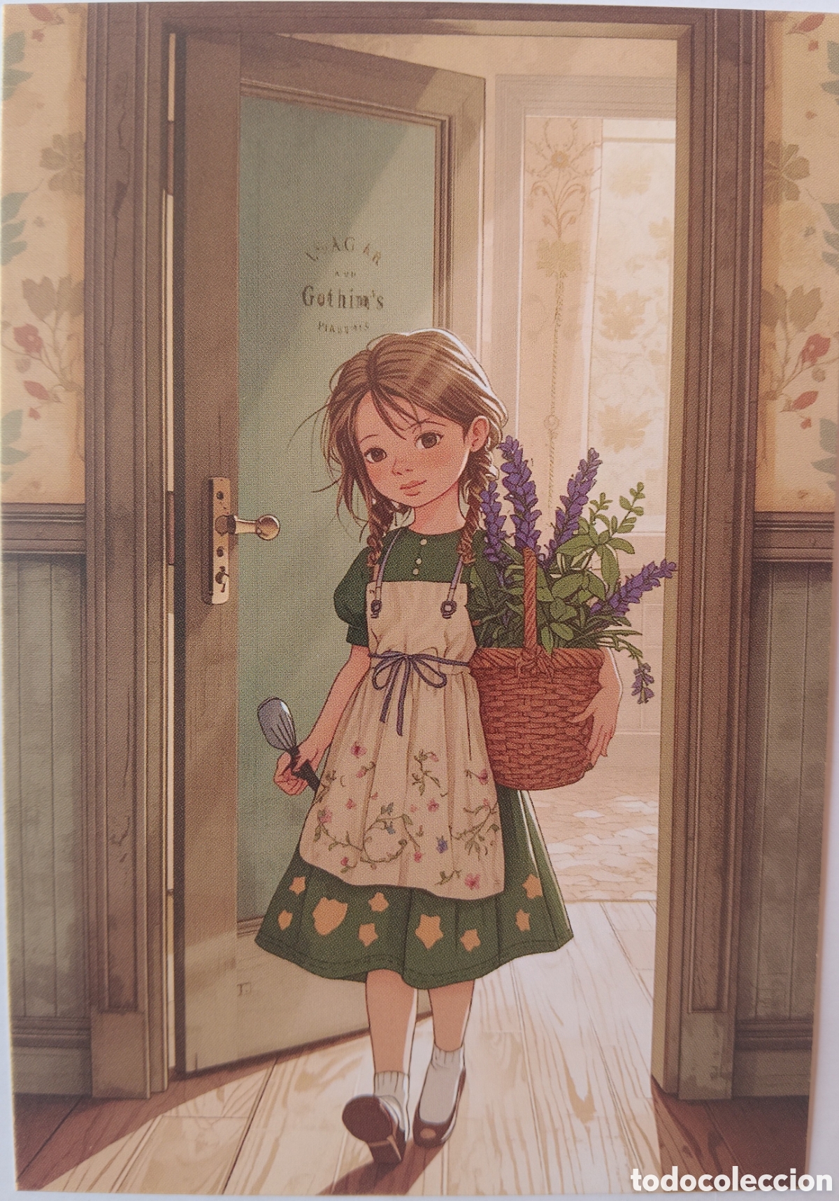 Postales: POSTAL - NI&Ntilde;A FLORES - ESTILO ANTIGUO
