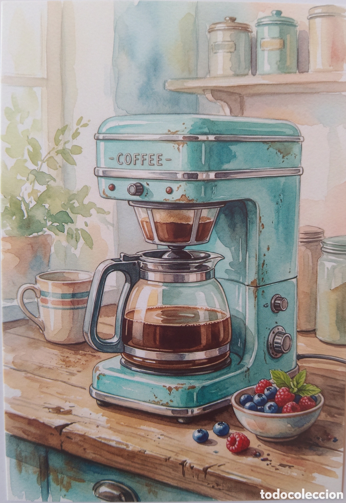 Postales: POSTAL - DETALLE CAFETERA - ESTILO ANTIGUO