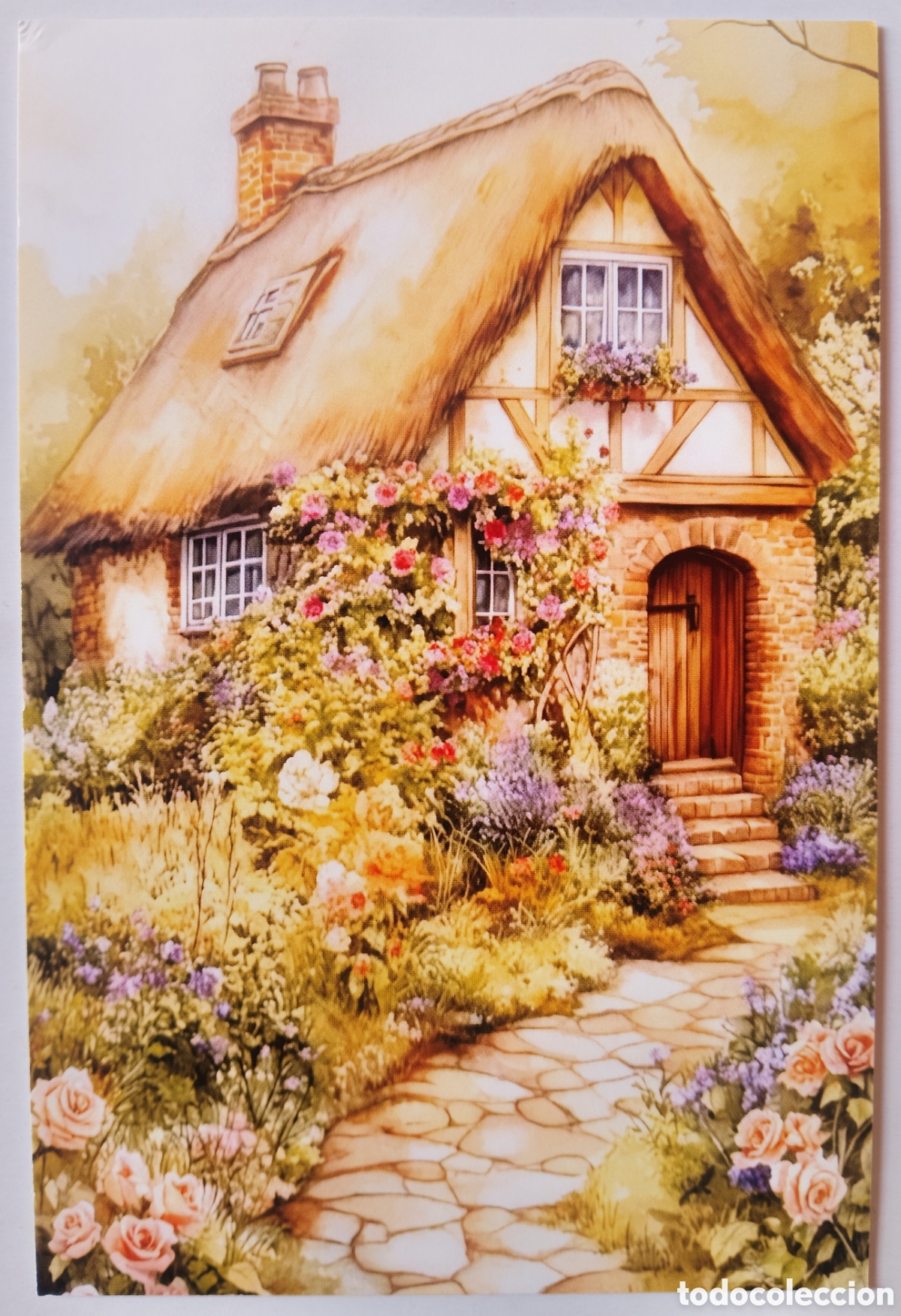 Postales: POSTAL - CASA CASITA COTTAGE FLORES - ESTILO ANTIGUO