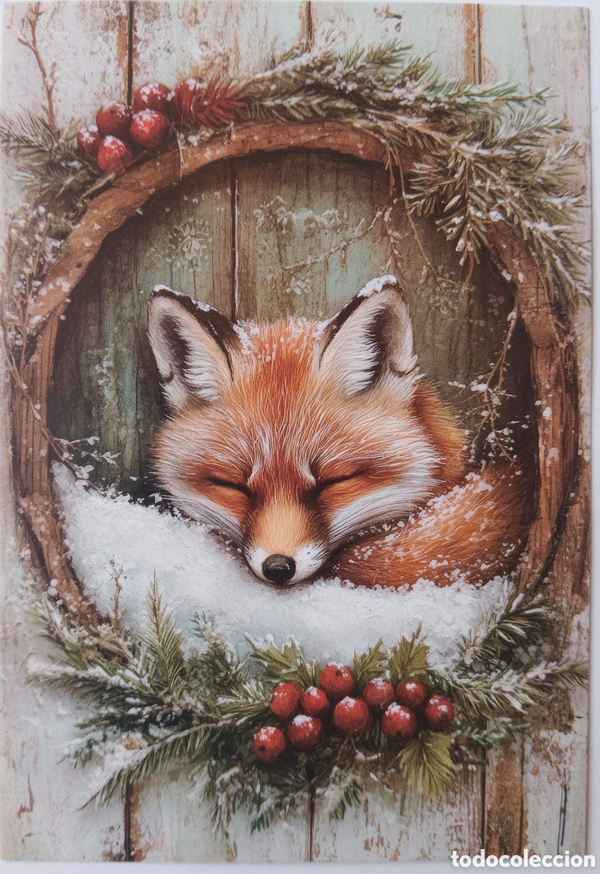 Postales: POSTAL NAVIDAD - ZORRO NIEVE - ESTILO ANTIGUO