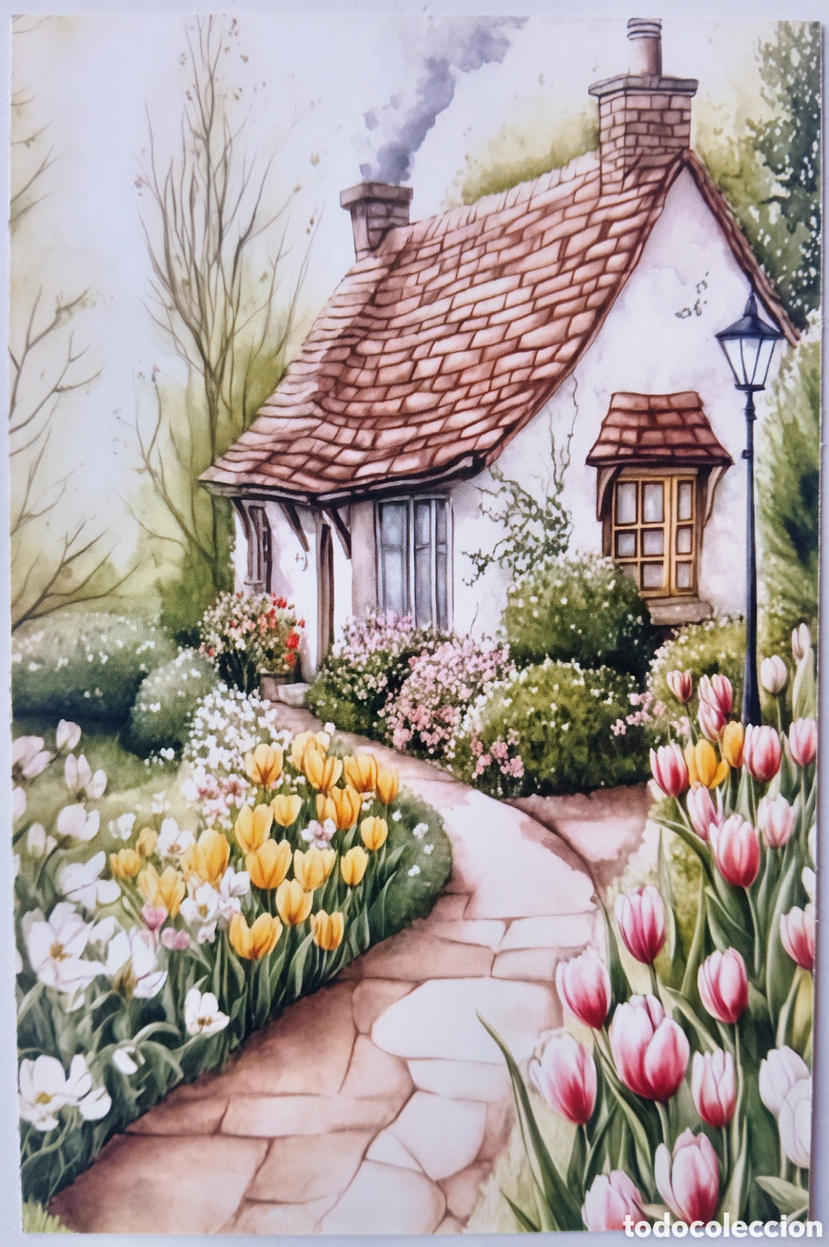 Postales: POSTAL - CASITA CASA COTTAGE FLORES - ESTILO ANTIGUO