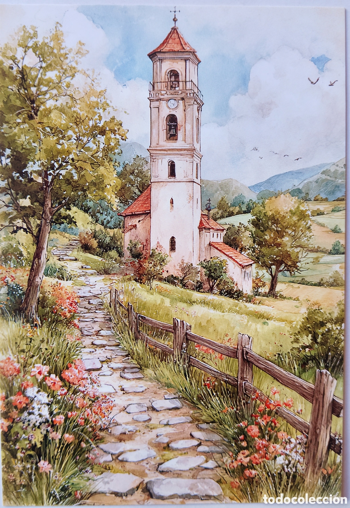 Postales: POSTAL - IGLESIA ERMITA CAMPANARIO - ESTILO ANTIGUO