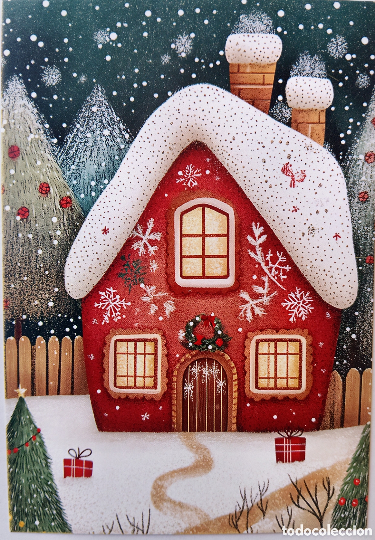 Postales: POSTAL NAVIDAD - CASA CASITA PAISAJE NEVADO - ESTILO ANTIGUO