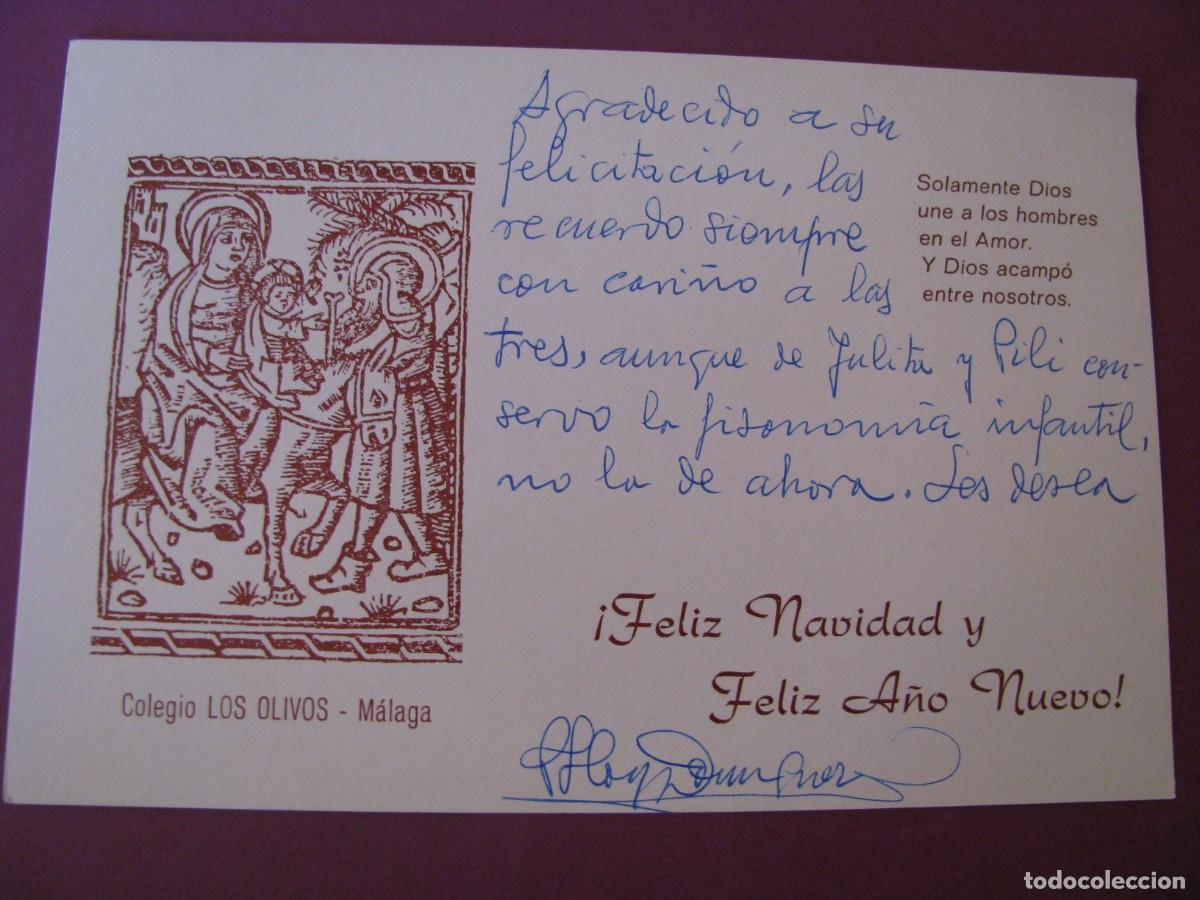 Postales: TARJETA FELICITACION DE NAVIDAD. COLEGIO LOS OLIVOS, MALAGA. 17X11,5 CM