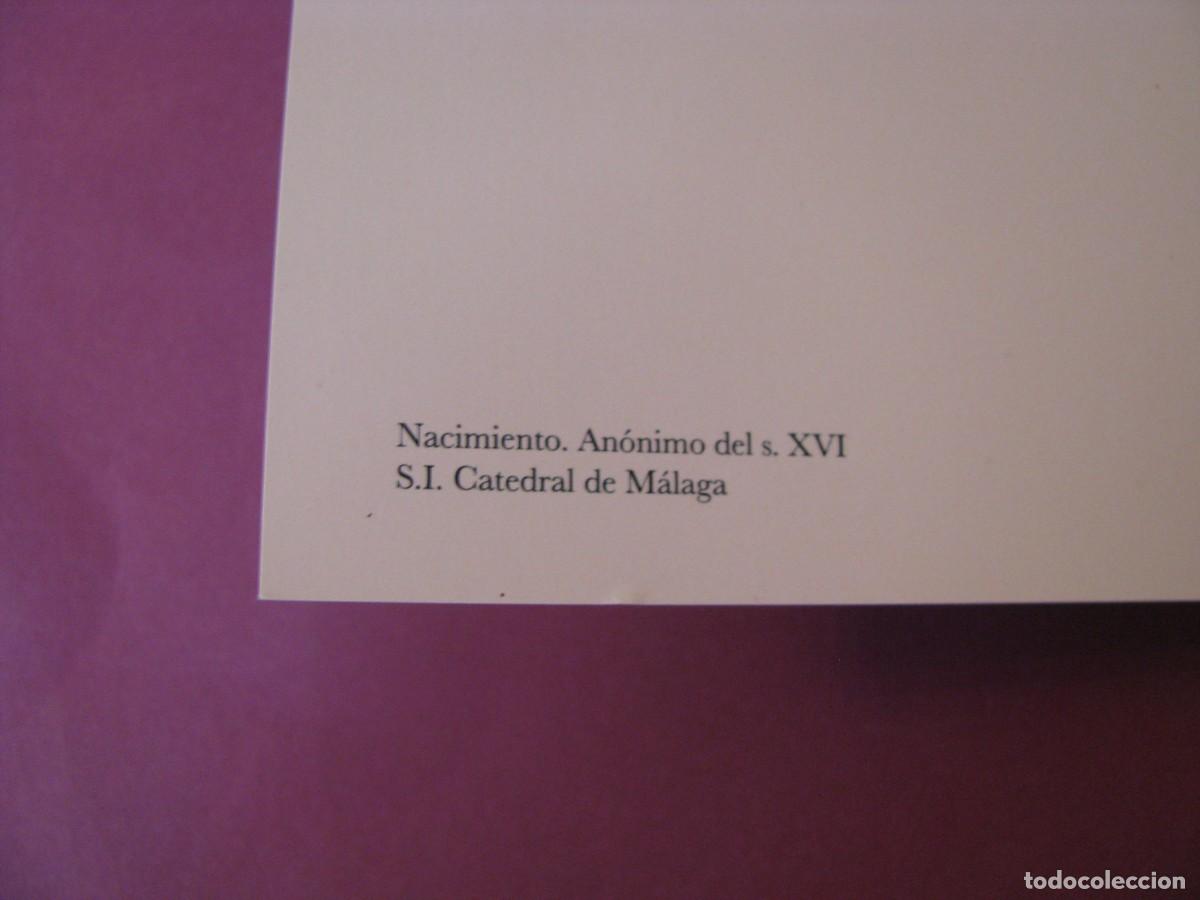 Postales: POSTAL DIPTICA DE NAVIDAD. CATEDRAL DE MALAGA - Foto 3