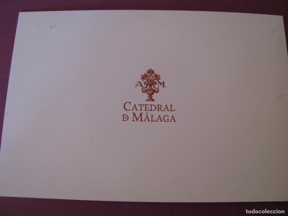 Postales: POSTAL DIPTICA DE NAVIDAD. CATEDRAL DE MALAGA - Foto 4