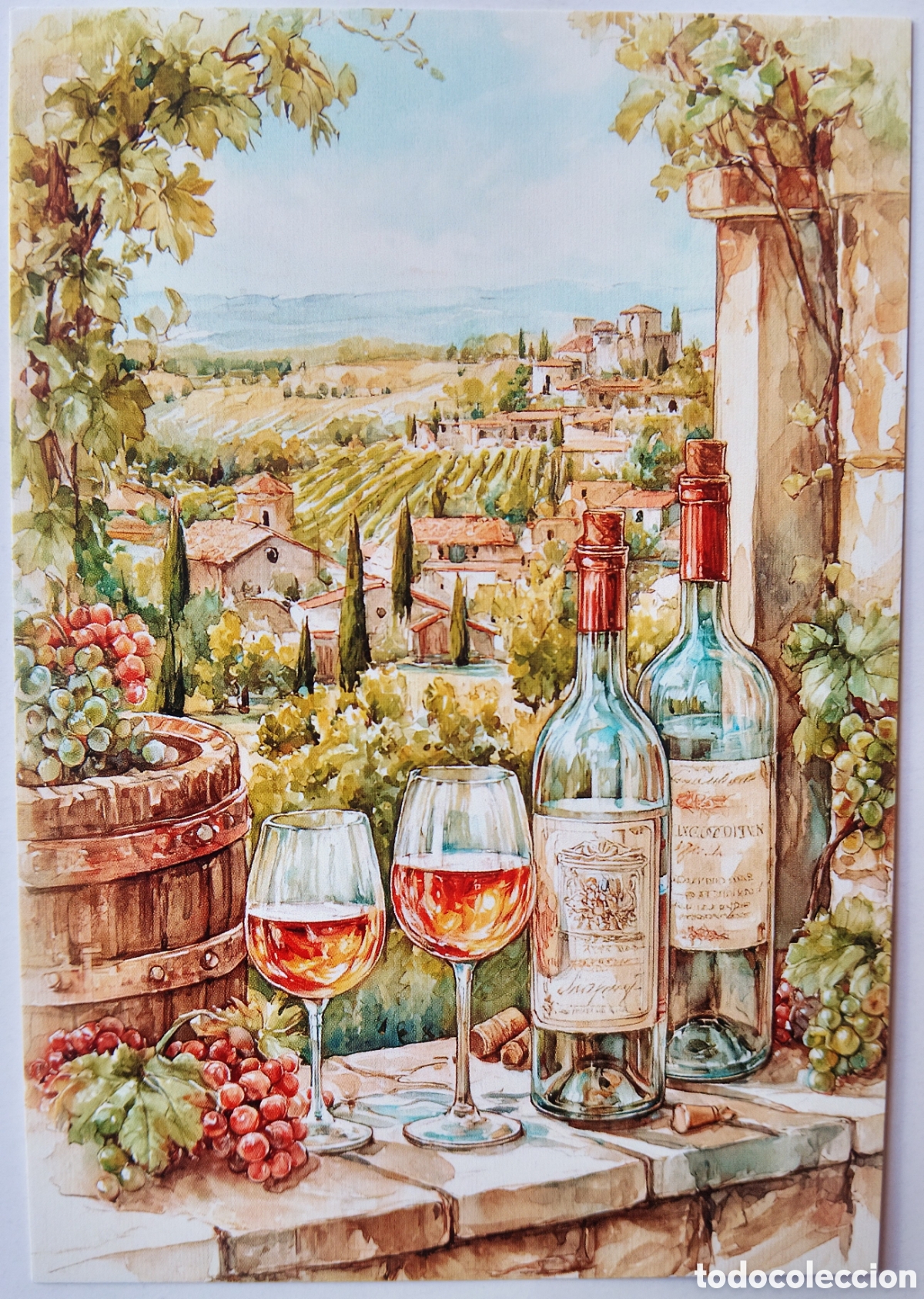 Postales: POSTAL - PAISAJE ITALIANO BODEGA VINOS - ESTILO ANTIGUO