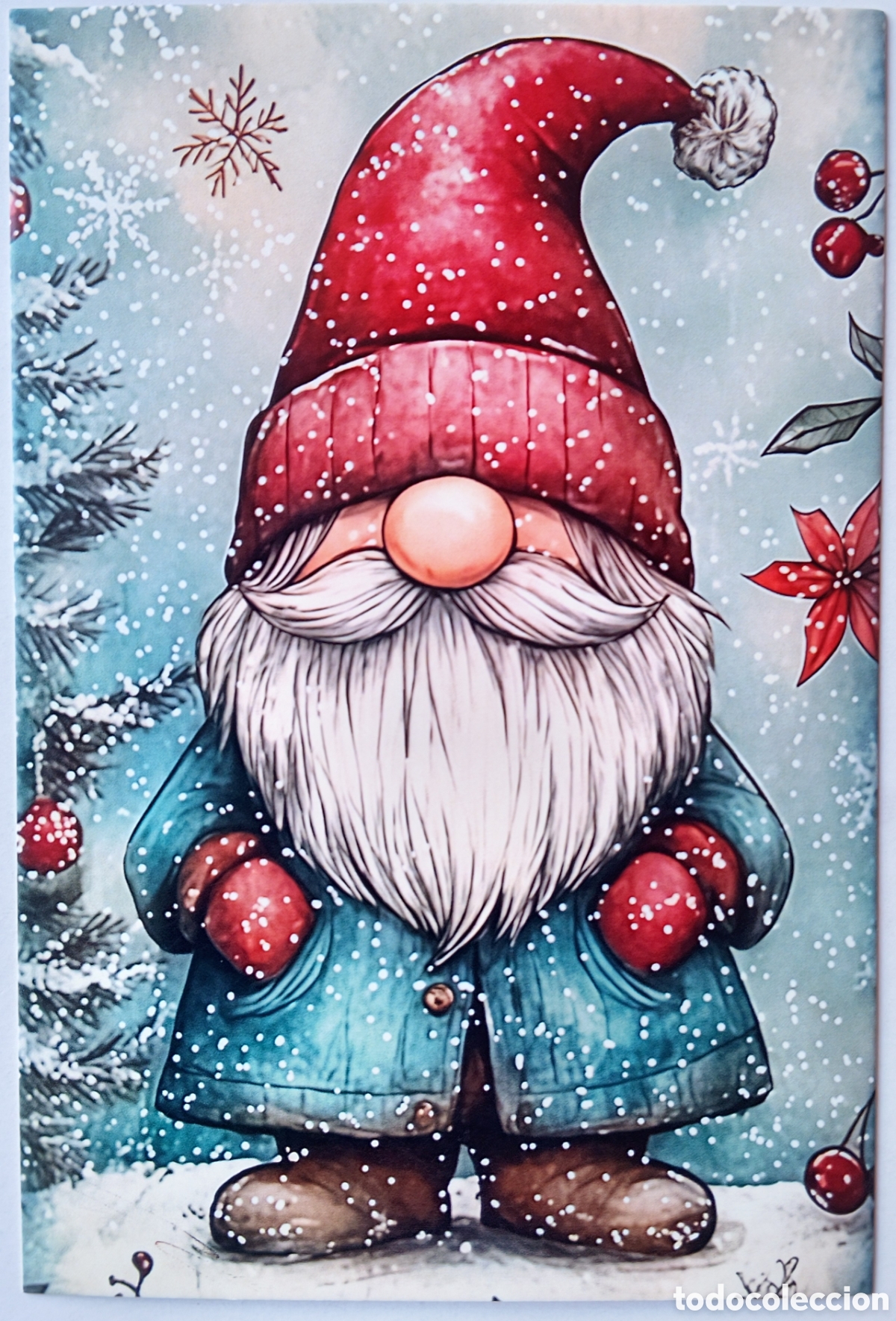 Postales: POSTAL NAVIDAD - GNOMO DUENDE NIEVE - ESTILO ANTIGUO