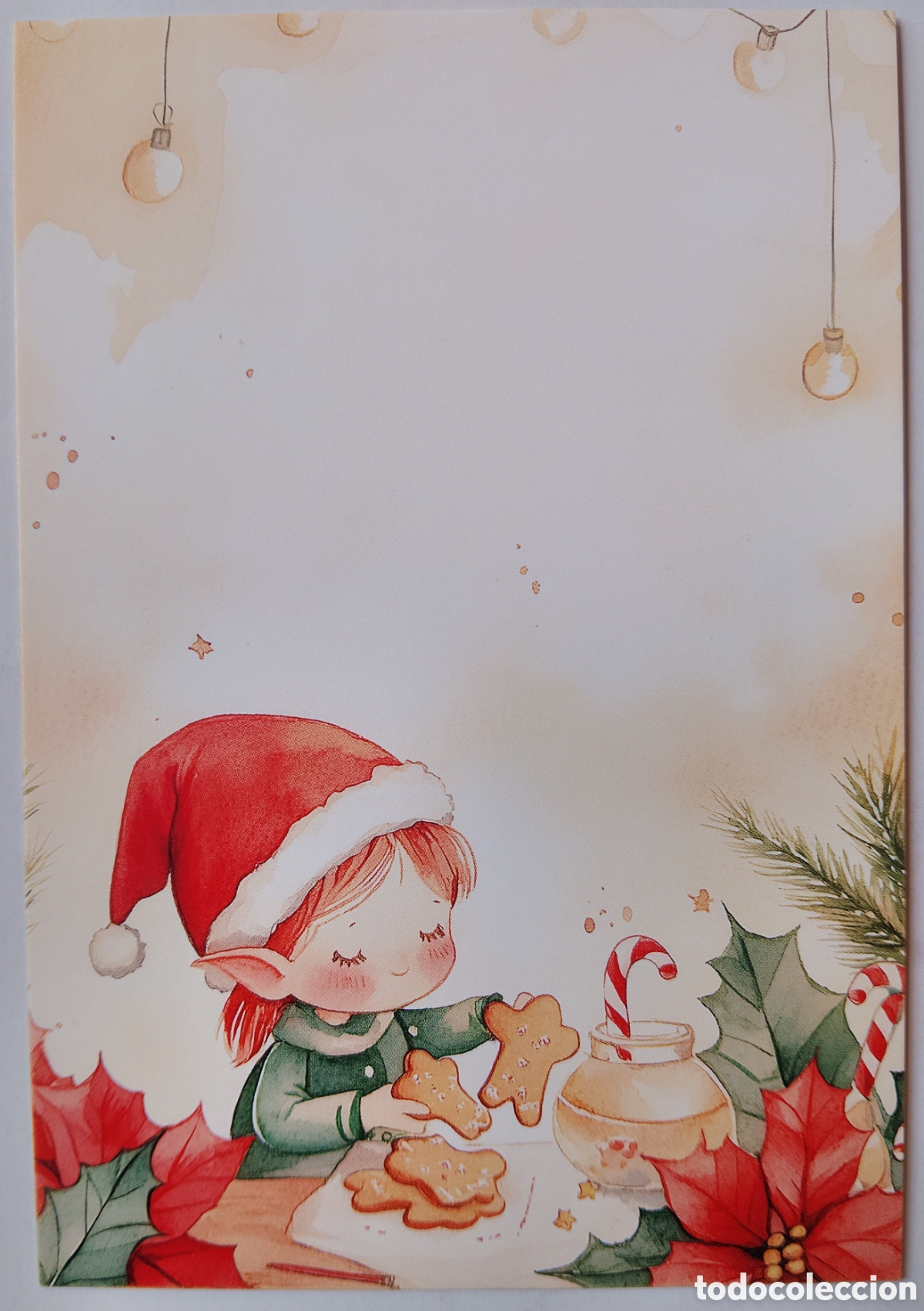Postales: POSTAL NAVIDAD - ELFO DUENDE GALLETAS - ESTILO ANTIGUO