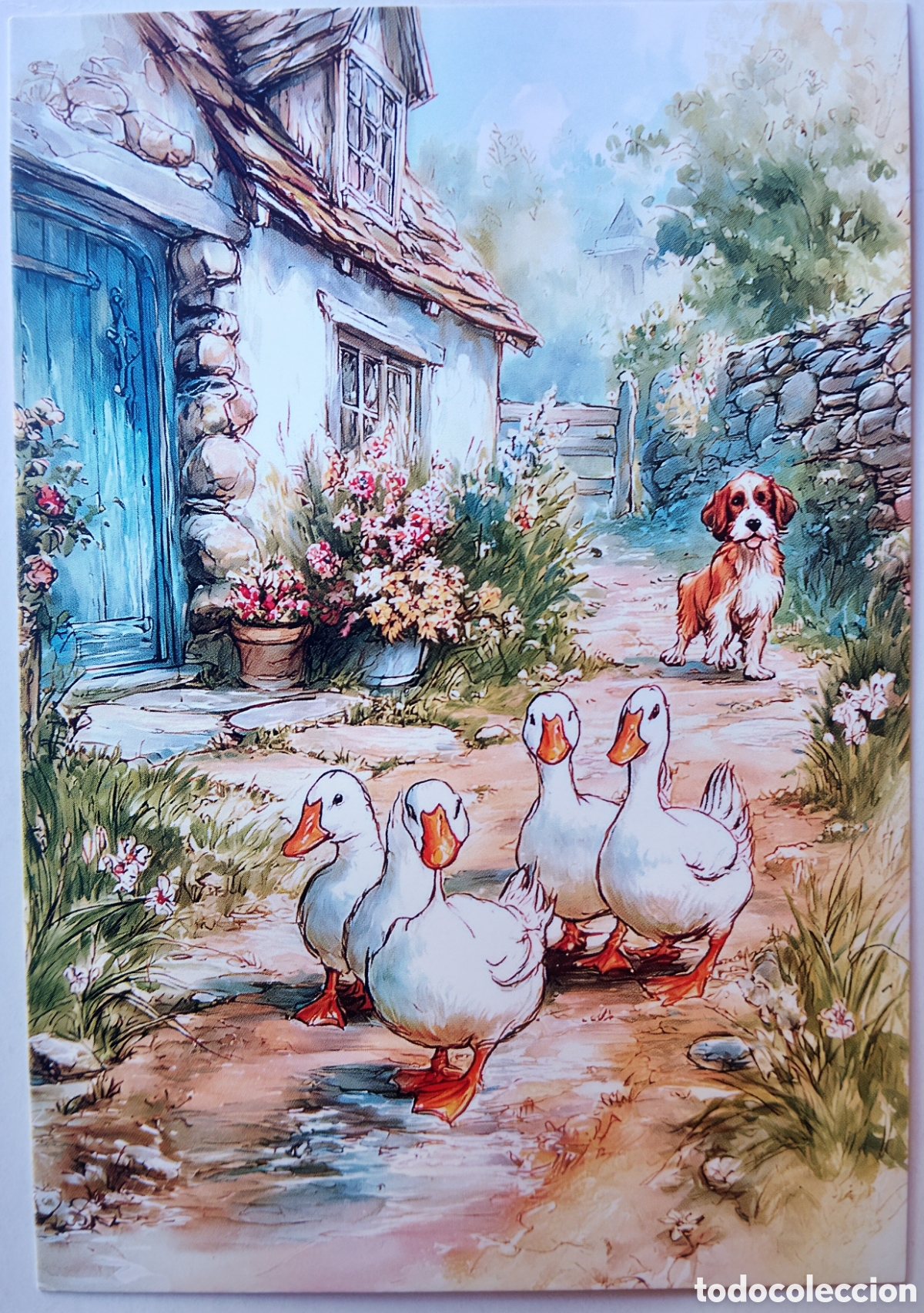 Postales: POSTAL - PATITOS PATOS PERRITO - ESTILO ANTIGUO