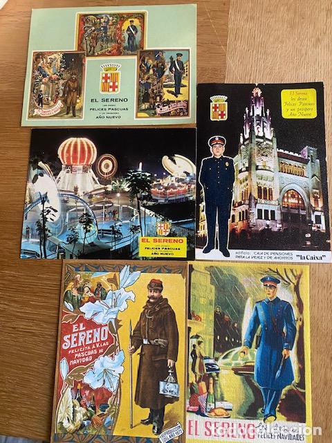 Postales: El Sereno les desea Felicez Pascuas y A&ntilde;o Nuevo. Lote 5 tarjetas