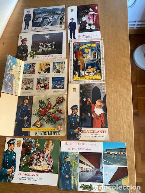 Postales: El Vigilante les desea Felicez Pascuas y A&ntilde;o Nuevo. Lote 9 tarjetas