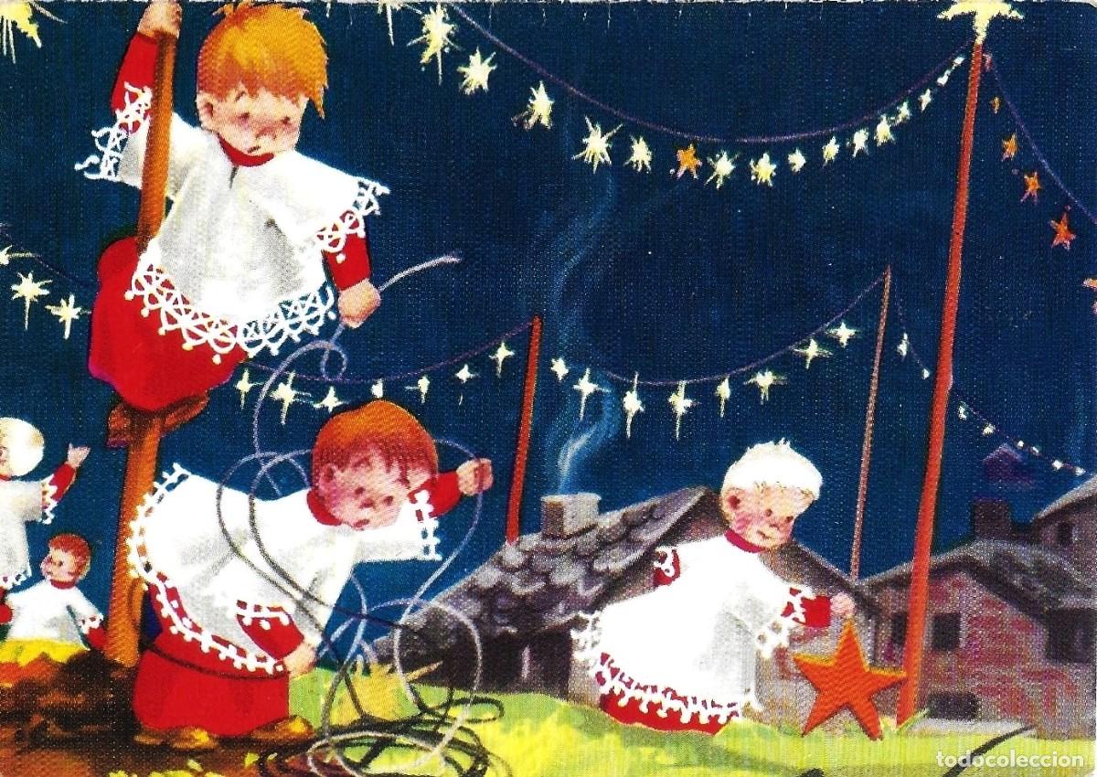 Postales: 7321Q - BENAGES - MONAGUILLOS PREPARANDO LA NAVIDAD- EDICIONES ORTIZ XAX - DIPTICA 12X8,5 CM