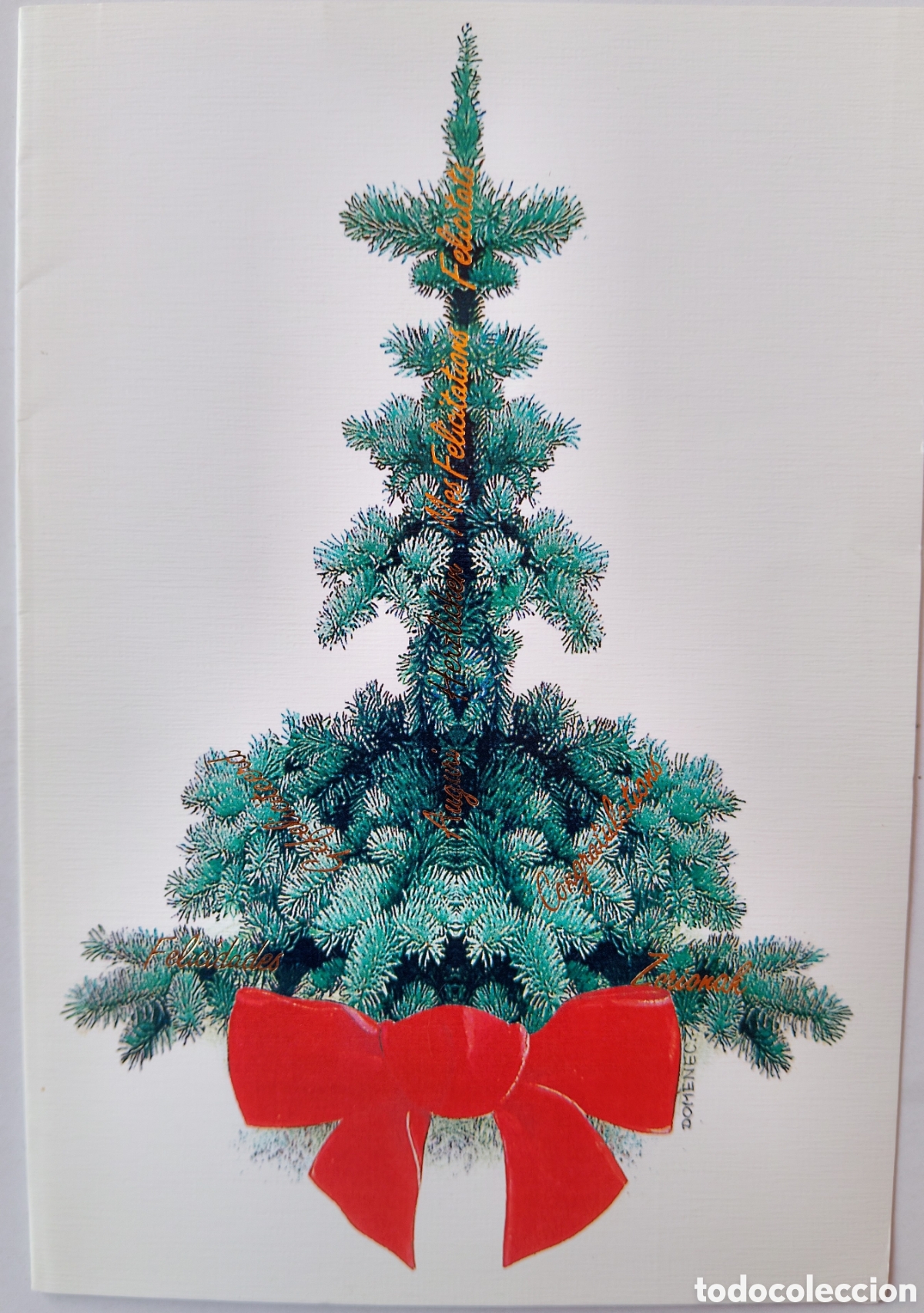Postales: FELICITACI&Oacute;N NAVIDAD - DOMENECH - &Aacute;RBOL LAZO