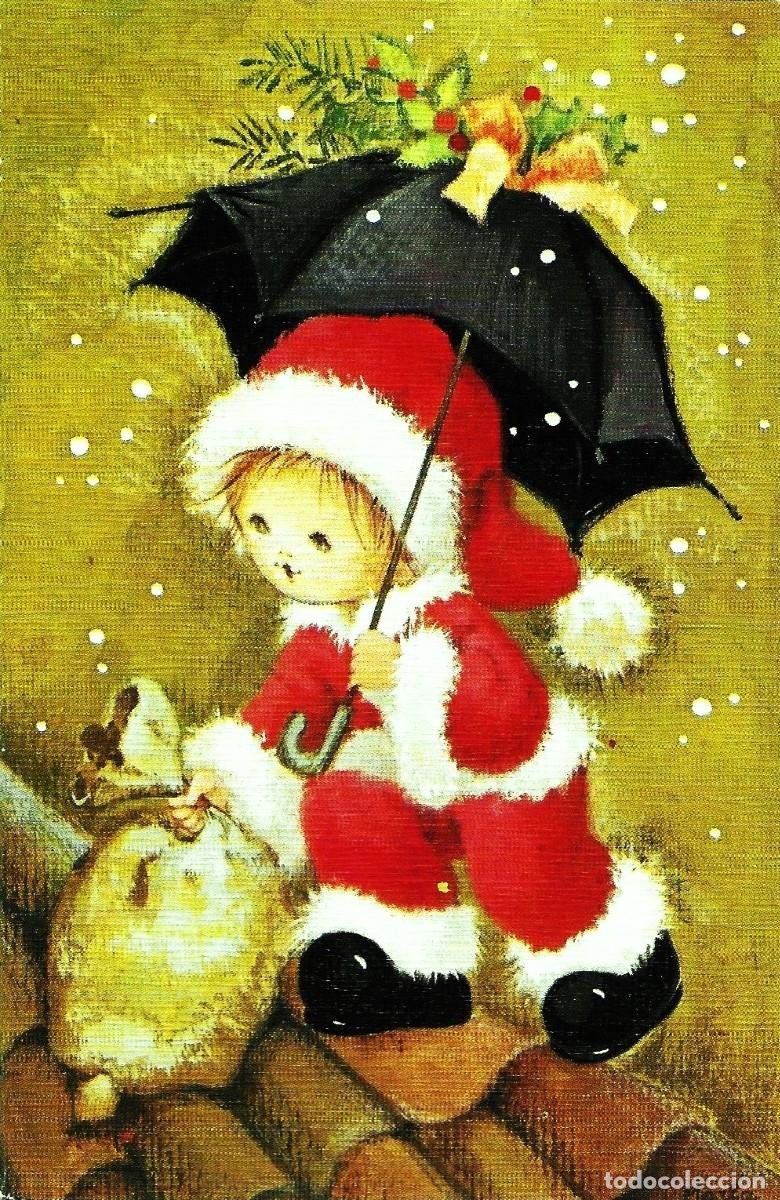 Postales: 7333Q - MARIA - PAP&Aacute; NOEL EN LOS TEJADOS- EDICIONES ORTIZ X114- DIPTICA 13X8,5 CM - DATA 1978