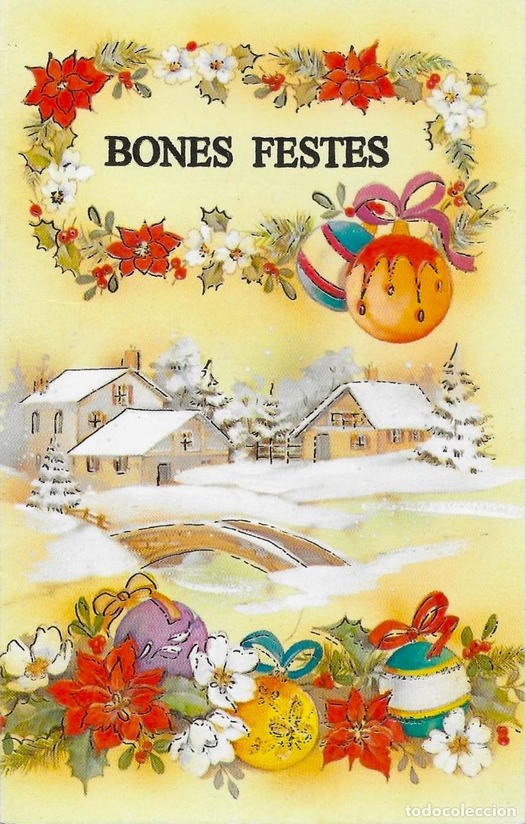 Postales: 7340Q - PUEBLO NEVADO, ADORNOS NAVIDE&Ntilde;OS- EDICIONES GOLDEN N&ordm; 136 - DIPTICA 13,8X8,8 CM