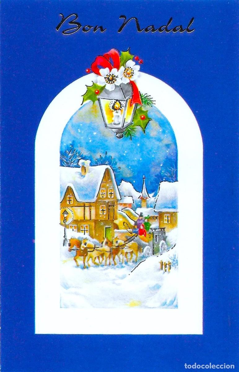 Postales: 7357Q -PUEBLO NEVADO, CARRUAJE , NAVIDAD -EDICIONES GOLDEN N&ordm; 107 - DIPTICA 13,8X8,8 CM