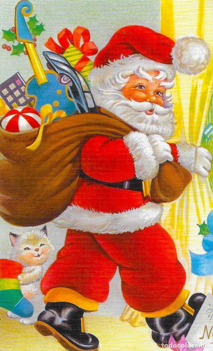 Postales: 7360Q - VERNET - PAPA NOEL TRAE LOS REGALOS PEDIDOS- EDICIONES CyZ 1298.134.D- DIPTICA 13,5X8,5 CM