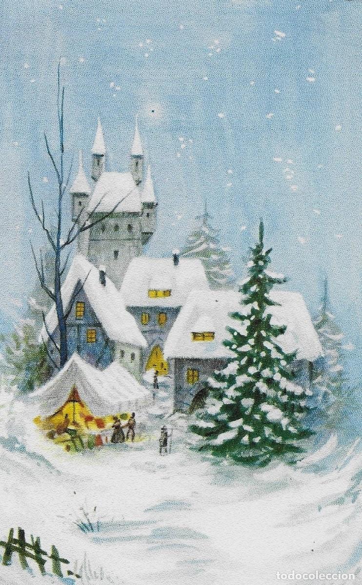 Postales: 7363Q - ALEGR&Iacute;A NAVIDE&Ntilde;A, &Aacute;RBOL- NIEVE- 13,5X8,5 CM SENCILLA - DATA 1985