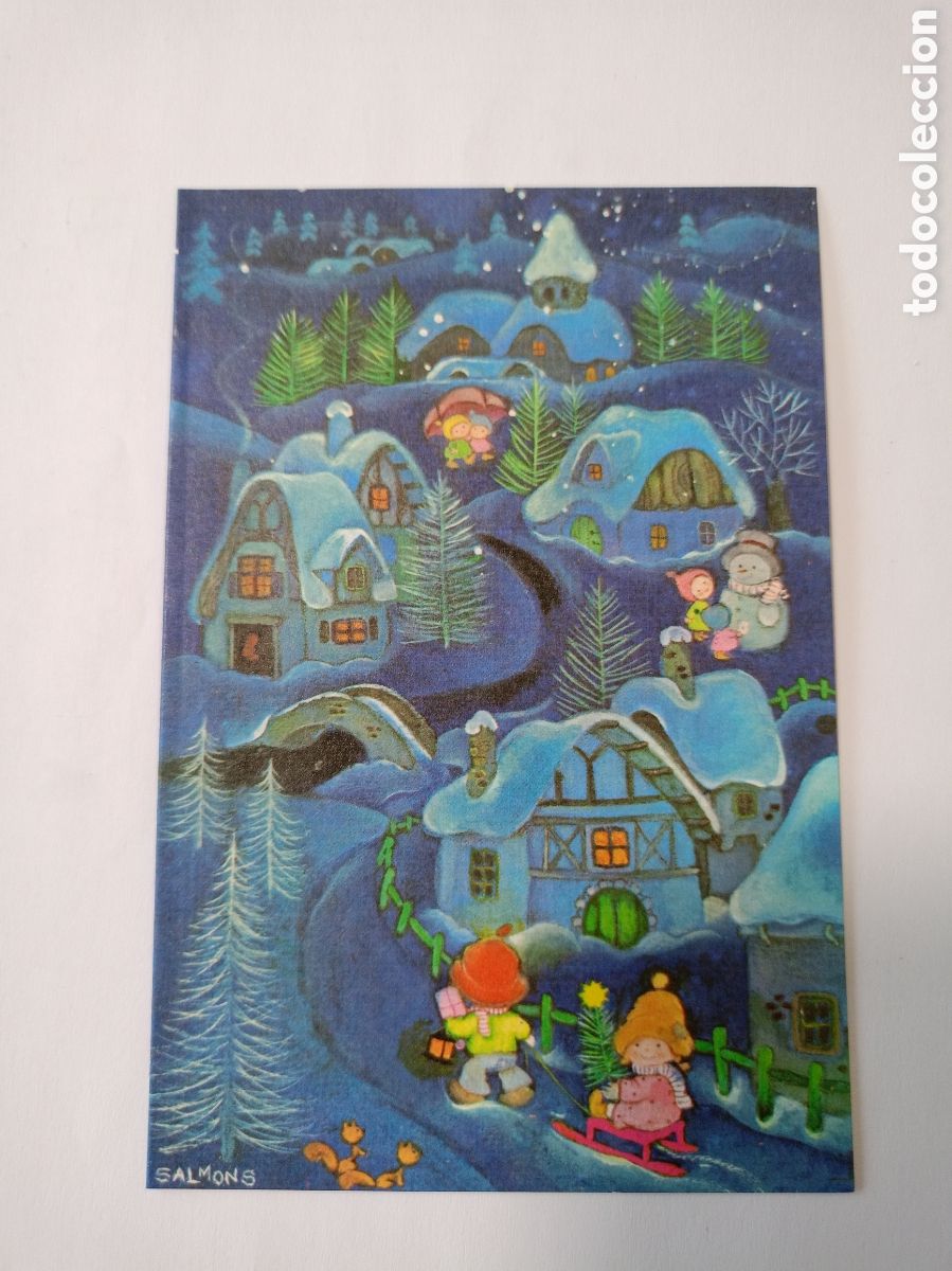 Postales: Postal de Navidad ilustra Salmons