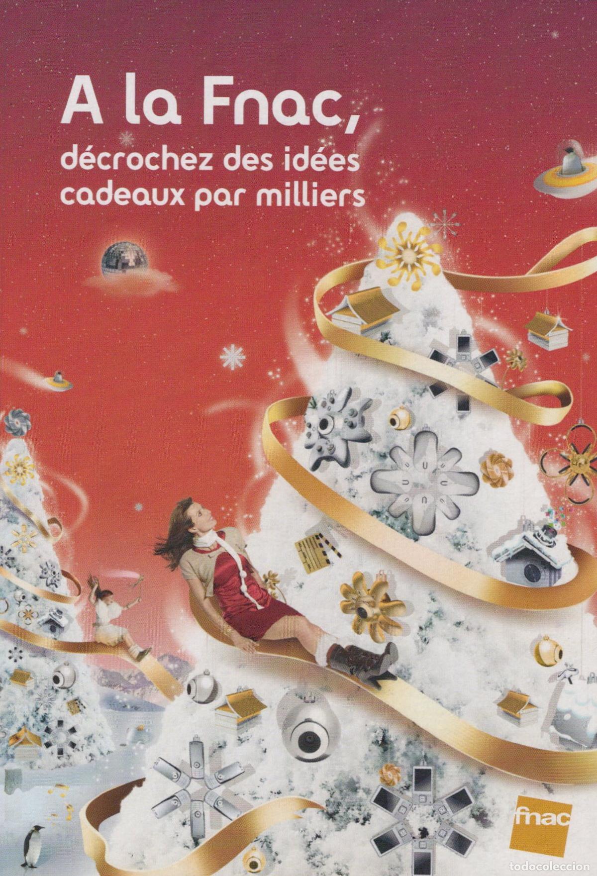Postales: France Paris Fnac Christmas Gift Ideas Woman On Snowy Slide Unposted *YAS551