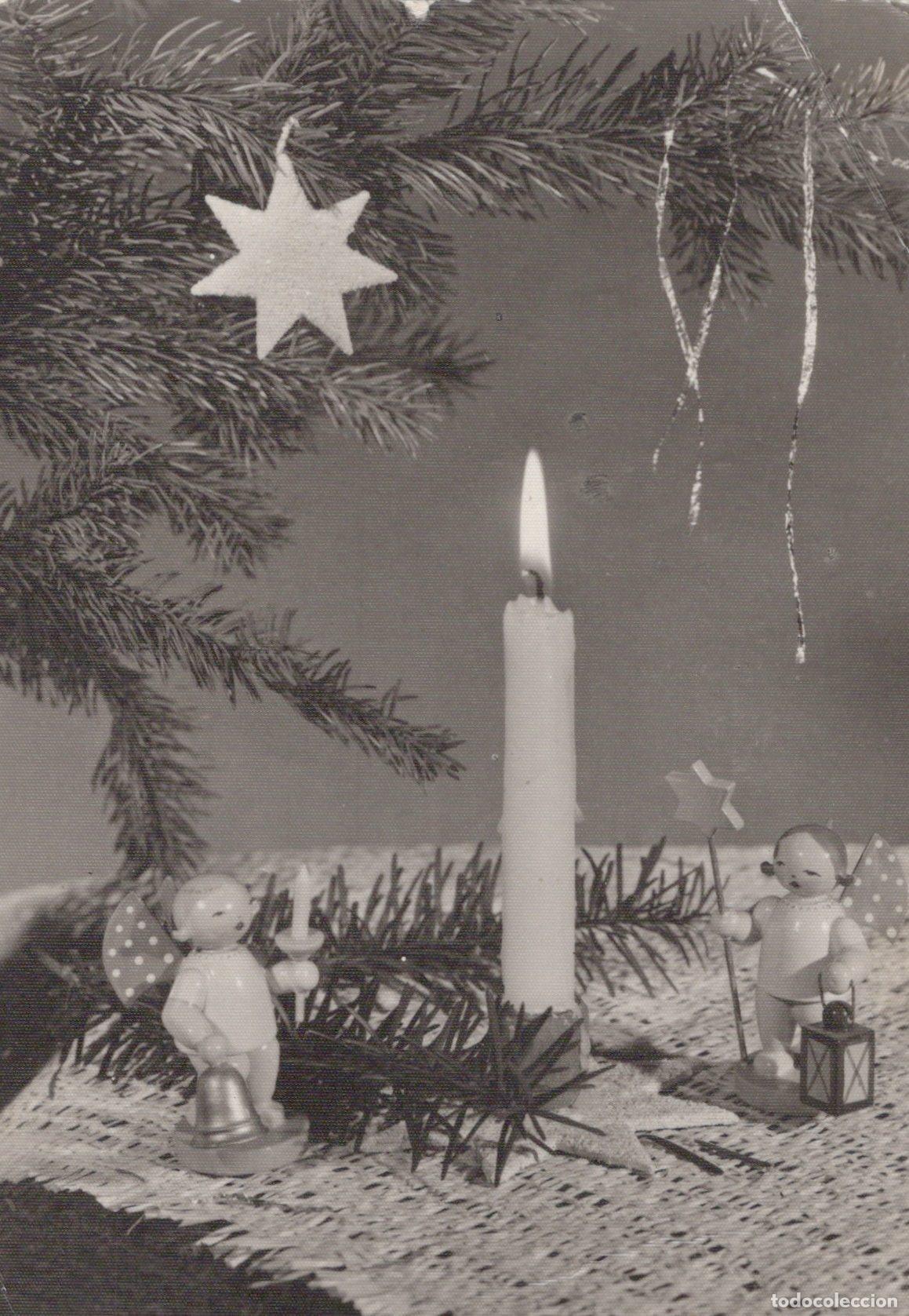 Postales: Germany Potsdam Christmas Tree With Candle and Angel Figurines Holiday *YAS367