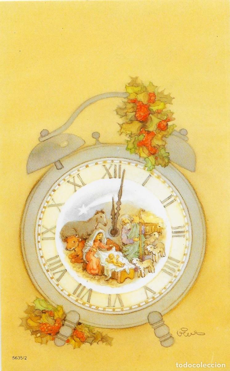 Postales: 7367Q - VIVES - NAVIDAD, EL RELOJ MARCA LA HORA SE&Ntilde;ALADA- SERIE 5635.2- 13,5X8,5 CM