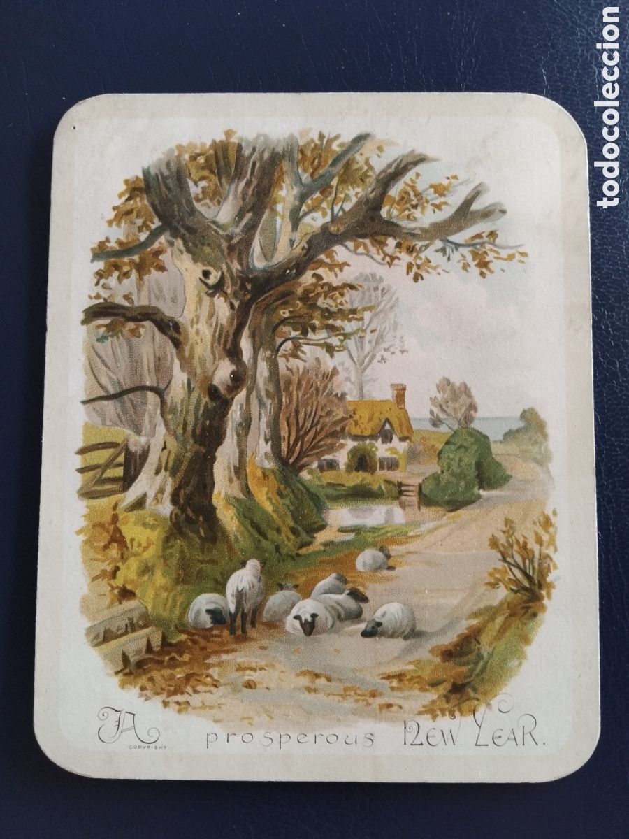 Postales: Antigua tarjeta brit&aacute;nica de A&ntilde;o Nuevo