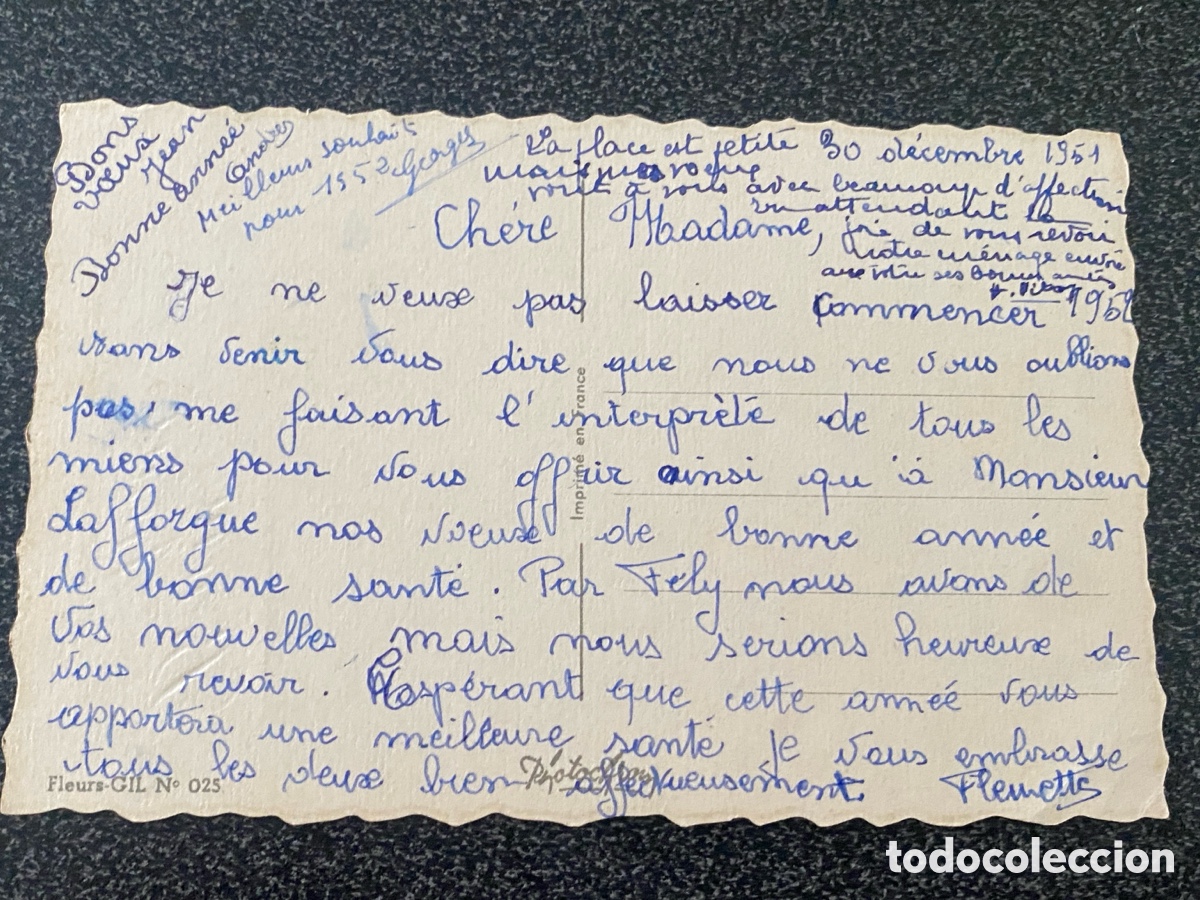 Postales: Antigua postal flores - Foto 3