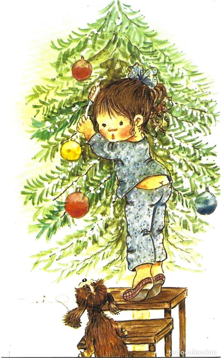 Postkarten: 7379Q -CRIS- NI&Ntilde;A DECORANDO EL &Aacute;RBOL -EDICIONES SUBI 9416.2 - 13X8,5 CM