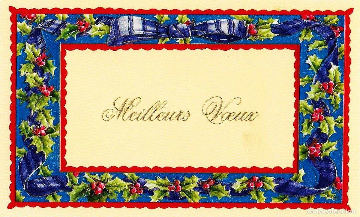 Postales: 7381Q - PRECIOSA TARJETA NAVIDE&Ntilde;A CON RELIEVE COMO LOS ANTIGUOS CROMOS, BRILLO- 13,5X8 CM