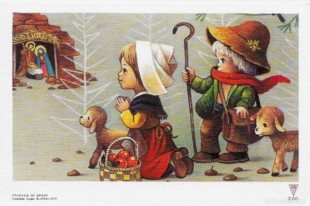 Postales: 7382Q - PASTORES VAN A VER EL NI&Ntilde;O A BEL&Eacute;N - EDICIONES JBR 260 - SENCILLA 12X8 CM