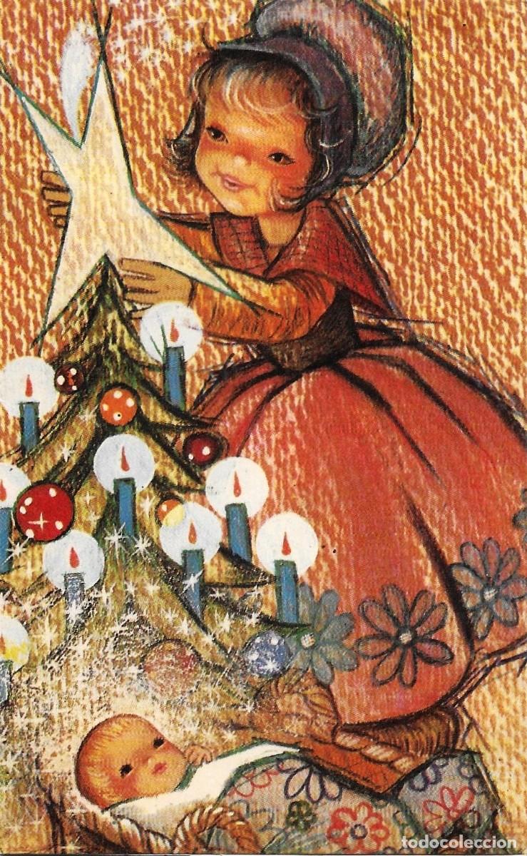 Postales: 7392Q - RODRIGUEZ - &Aacute;RBOL NAVIDE&Ntilde;O, ESTRELLA ,MESIAS, EDICIONES CHIS 333.4 - DIPTICA 13X8 CM