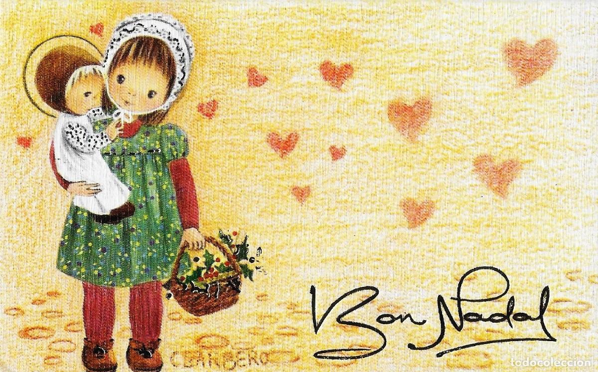 Postales: 7394Q - CARMEN BARBERO - BON NADAL - EDICIONES GOLDEN M-14.2 - DIPTICA 12,5X7,8 CM