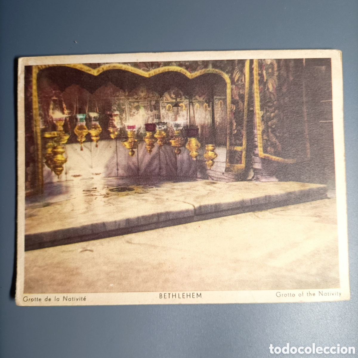 Postales: ANTIGUA FELICITACI&Oacute;N NAVIDE&Ntilde;A. BETHLEHEM. GROTTE DE LA NATIVITE