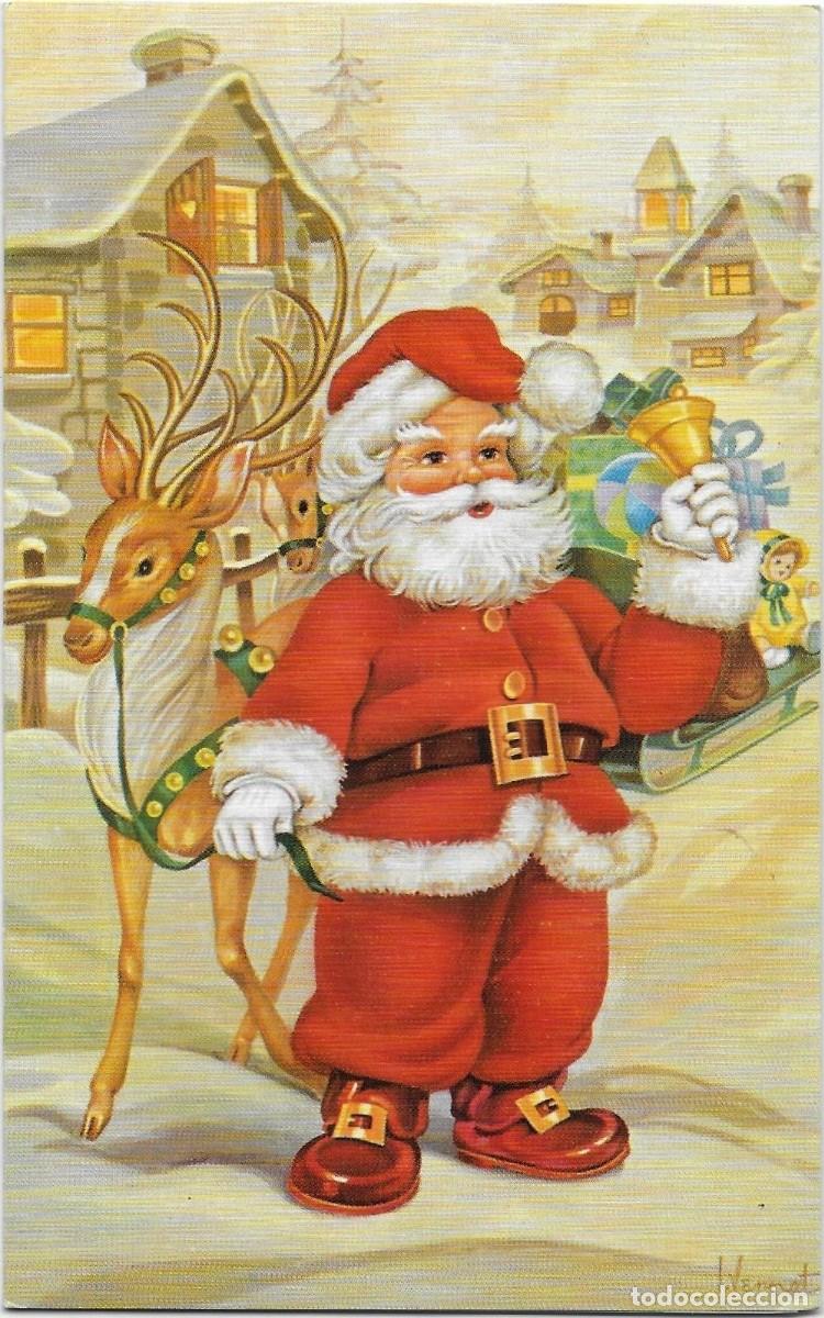 Postales: 7301R - VERNET - SE ANUNCIA PAP&Aacute; NOEL -EDICIONES CyZ SERIE 1052.134-D- DIPTICA 13,5X8,5 CM