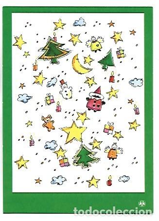 Postales: &rdquo; ARBOLES Y ESTRELLAS DE NAVIDAD &rdquo;.- &rdquo; SOS - KINDERDORF &rdquo;.- FELICITACION, ORIGINAL, (OFERTA 3X2)