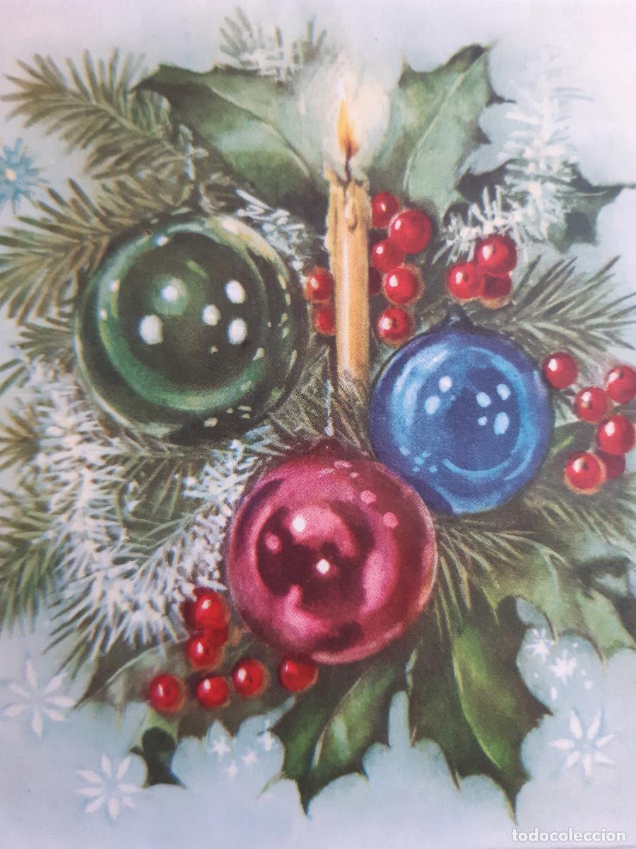 Postales: POSTAL APAISADA DE NAVIDAD RUBI 10431/3 DIBUJO NAVIDE&Ntilde;O 1960 Tama&ntilde;o 11 X 12