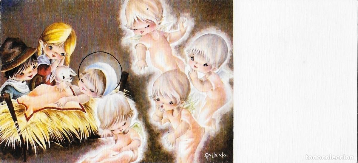 Postales: 7334R - GALLARDA - PESEBRE, ANGELES - EDICIONES SABADELL SERIE NURIA 130 - 12,8X6 CM- DATA 1967