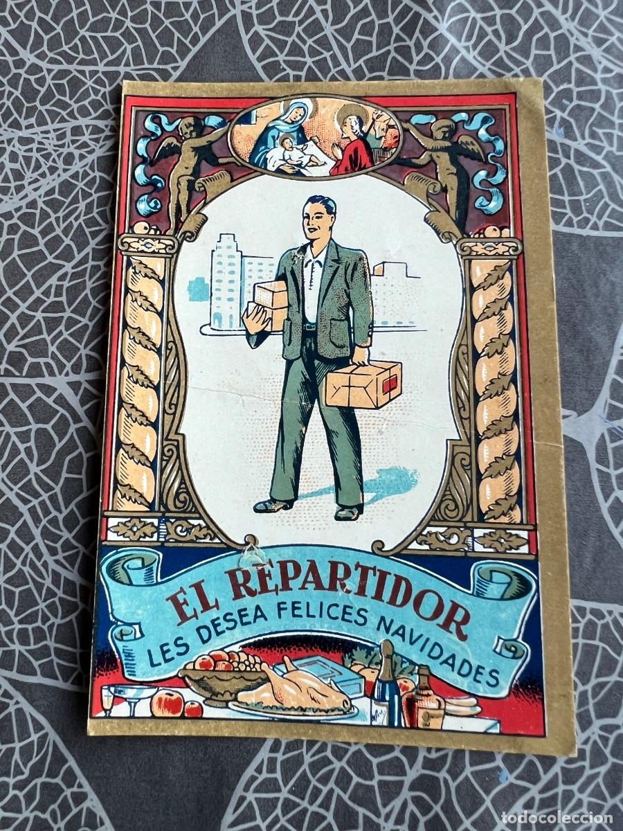 Postais: REPARTIDOR POSTAL FELICITACION ANTIGUA NAVIDAD