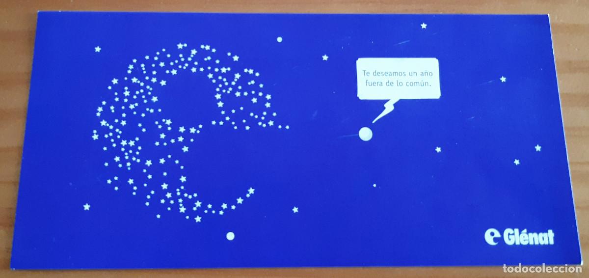 Postais: FELICITACI&Oacute;N A&Ntilde;O NUEVO - GLENAT - FIRMADA A MANO EN EL ANVERSO - 10 X 21 CMS. - PERFECTO ESTADO