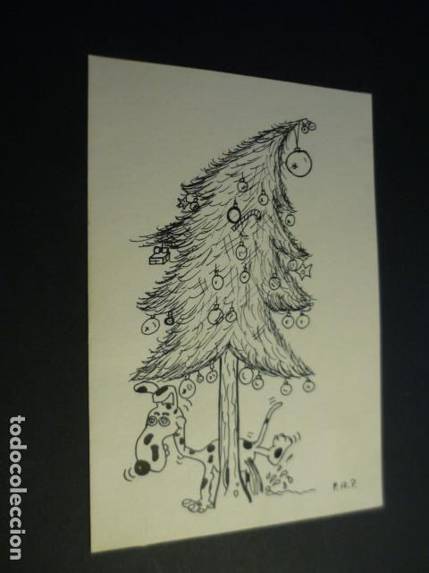 Postcards: FELICITACION NAVIDAD ARBOL DE NAVIDAD CON PERRO